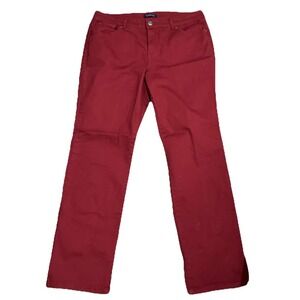 Bandolino Samantha Jeans Womens Size 16 Cranberry Red Denim‎ Straight Stretch